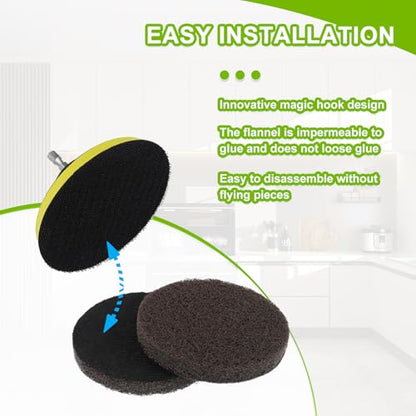 16pcs Performance Pads Power Scrubber Pads Set Electric Scrubber Replacement Scouring Pads fit for Dremel Versa Scouring Pads,Browm - size: Brown