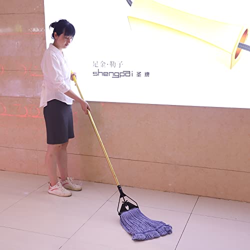Midoneat Commercial Industrial Heavy Duty Mop with Long Handle,58" Looped-End String Wet Cotton Mops for Floor Cleaning, 2packs