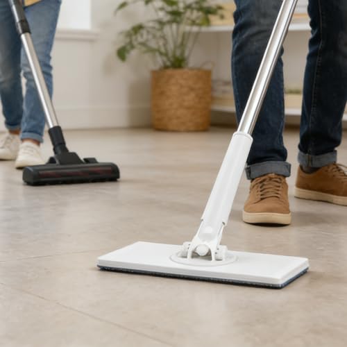 Zero S nap Grip Mini Mops, Retractable Ga p Dust Cleaner Flat Mops with 360° Rotating Head & Sweeping Cloths for Gaps & Multi- for Kitchen Bathroom Car Floor Home - color: White-s