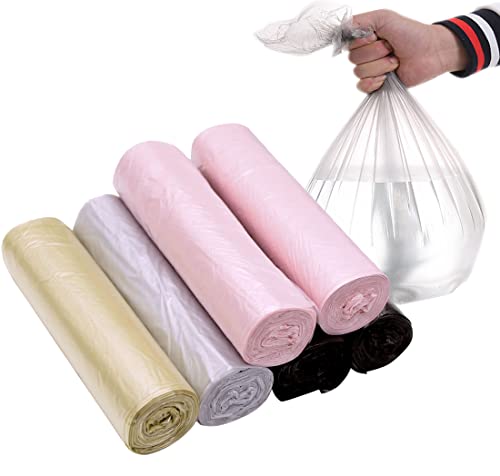 4 Gallon Bathroom Trash Bags,6 Rolls Small Trash Garbage Bags, Disposable Trash Bags for Office, Bathroom Wastebasket Waste Bin (120 Count, 4Gallon Multicolor) - color: 4Gallon Multicolor