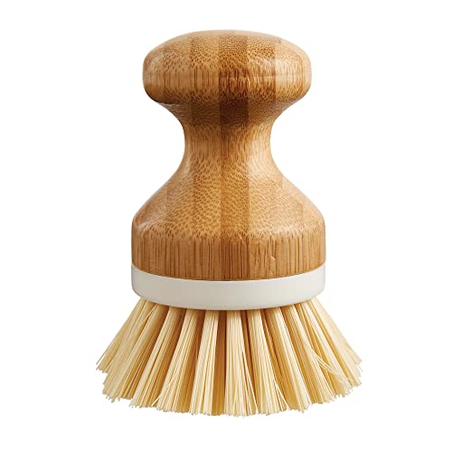 HIC Kitchen Vegetable Scrubber Dishwashing Brush, Bamboo with Non-Scratch Bristles - style: Vegetable Dish Scrubber