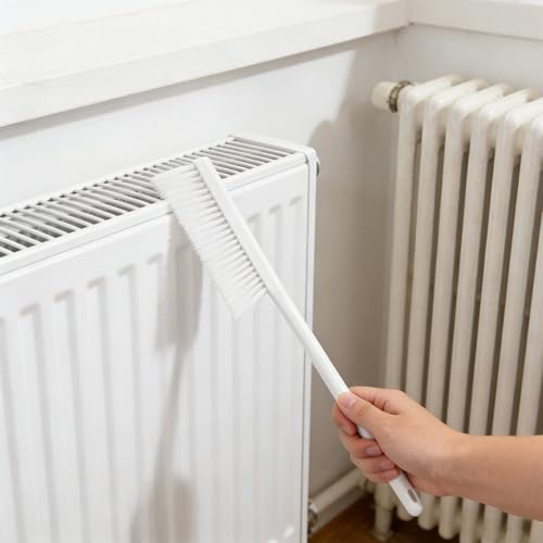 Radiator Cleaner: Heating Radiator Dust Brush - Household Crevice Cleaning Brush for Heater Fins and Grills Baseboards and Refrigerator Coils