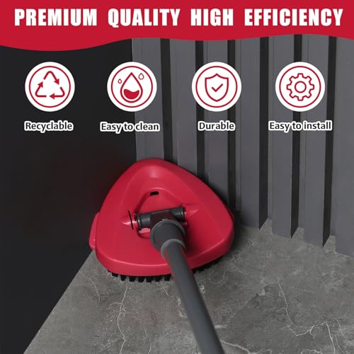 2 Pack Scrub Brush Replacement Head for O Cedar 2-Tanks RinsClean System, Spin Mop Replace Head Base, Shower Floor Scrubber, Hard Bristle Cleaning Brush for Bathroom Kitchen Wall Tile - size: 2-Tank Scrub Brush (2pcs)