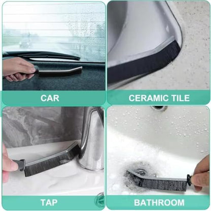 Hard-Bristle Crevice Cleaning Brush - Ultra-Thin Gap Cleaning Tool for Tile Joints, Window Tracks and Kitchen Corners - Durable Dead Corner Scrubber for Bathroom, Vanity and Sink