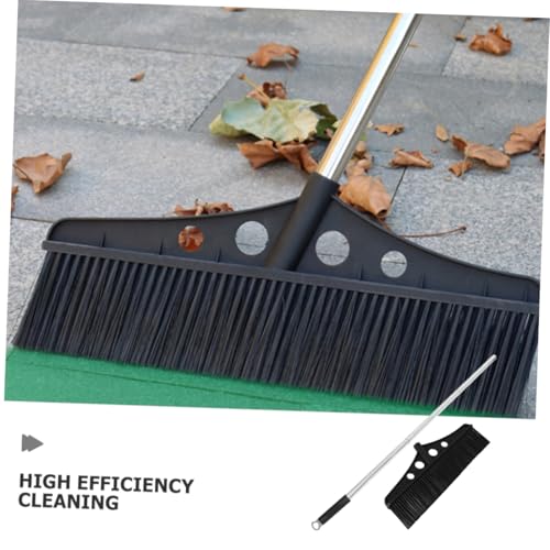 Baluue Wide Detachable Broom Handle for Efficient Outdoor Cleaning Heavy Duty Scrub Brush for Concrete Decks Patios and Gardens