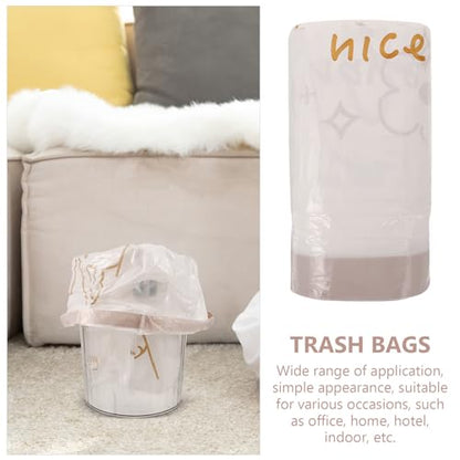 UKCOCO 60pcs Heavy Duty Drawstring Trash Bags Large Capacity Thick Plastic Garbage Bags for Kitchen Bathroom Bedroom Wastebasket Use
