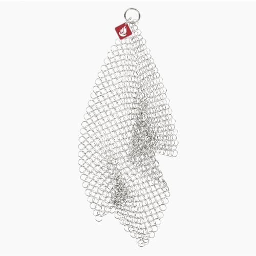 Knapp Made Chainmail Dishcloth 7”x5” - Replace Your Dirty Sponge - All Purpose Kitchenware, Pots & Pans Cleaner - Lasts a Lifetime