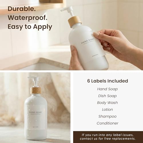 MaisoNovo Glass Hand Soap Dispenser | Dish Soap Dispenser for Kitchen | 16.9oz White Bottles with White Bamboo Pump | Bathroom Lotion Dispenser - color: Single White Bottle/White Bamboo Pump