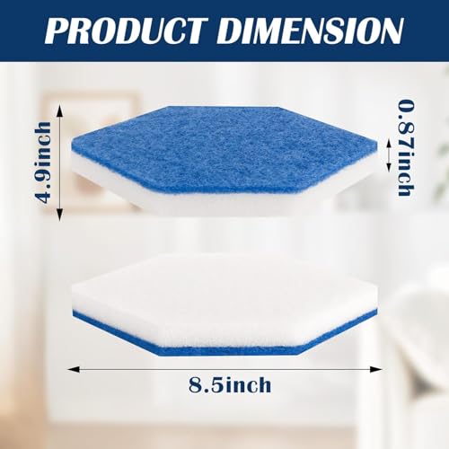 4 Pack Mop Refill Pads Compatible with Vileda Bath Magic Bathroom & Tub Mop, Triangle Sponge Scrubber Replacement for Cleaning Tiles, Glass Doors, and Corners