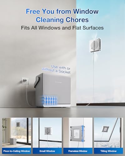 ECOVACS WINBOT W2S Omni Window Cleaning Robot, with 6-in-1 Multifunction Station, TruEdge Edge-to-Edge Precision, Triple Wide-Angle Spray Nozzles, 12-Level Safety System, Dual Power Modes - size: W2S OMNI