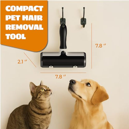 Pet Hair Remover and Reusable Lint Roller - Cat and Dog Hair Remover for Couch, Furniture, Carpet, Clothing and Bedding - Portable, Multi-Surface Fur Removal Tool (Gray) - color: Gray