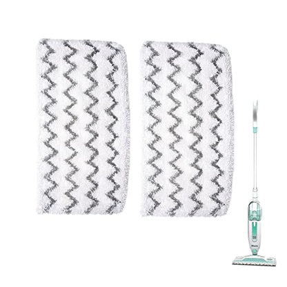 2 Pack Steam Mop Pads for Shark S1000 S1000A S1000C S1000WM S1001C Replacement Steamer Mop Pads ，Washable Microfiber Mop Pads for All Hard Floors