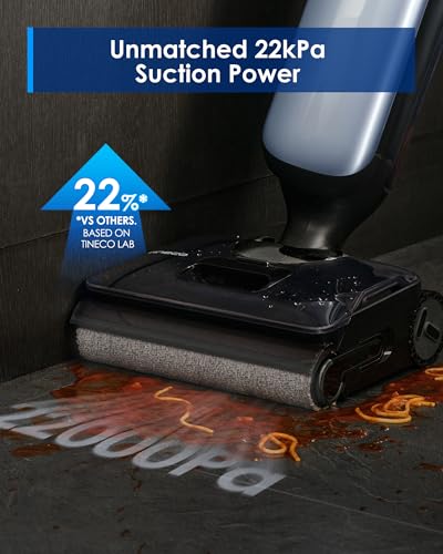 Tineco Floor One S9 Artist Pro Wet Dry Vacuum Cleaner, 22kPa Suction, 360° SmoothDrive, Anti-Tangle Design, 185°F Flashdry, 75 Min Runtime, Dual-Edge Cleaning, 180° Lay-Flat - style: S9 Artist Pro