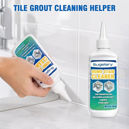 Sugelary Mold Stain Cleaner, 10 Fl oz All-Purpose Gel for Front Loader Seal, Household Cleaner Gel for Bathroom Grout, Sink, Shower, Caulk, Washing Machine Cleaning Solution - size: 5 Fl Oz (Pack of 2)