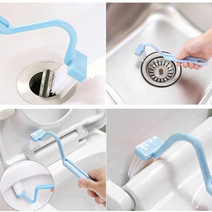 Toilet Brush, Deep Cleaner Silicone Toilet Brushes with Long Handle, Toilet Rim Corner Crevice and Tile Grout Groove Gap Cleaning Brush for Home, Bathroom, Shower, Small Spaces