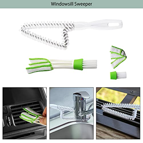 Openfly Venetian Blind Cleaner Duster Tool, Hand-held Window Shutters Duster, Window Blind Cleaning Tool, Groove Gap Cleaning Brush for Blind, Air Conditioner, Car Vents, Fan, Door Window Track- 8Pack