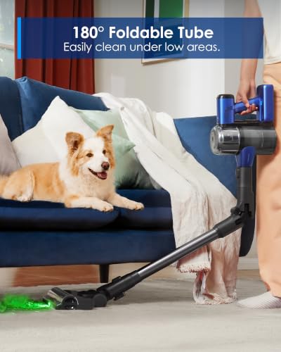 Tineco Pure ONE S50 Pro Cordless Vacuum, 200AW Suction, 95Min Runtime, Anti-Tangle Brush, 120° Green Light, Easily Tackles Large Debris, Stick Vacuum Cleaner for Pet Hair, Carpet & Hard Floor - size: S Series-S50 Pro