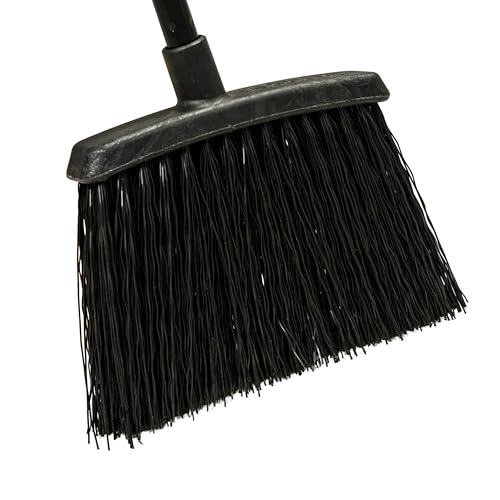 Carlisle FoodService Products Duo-Sweep Plastic Small Debris Broom with Handle, 48 Inches, Black, (Pack of 12) - color: Black, size: Pack of 12, 48 Inches