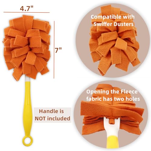 6 Layer Fleece Duster Refills for Swiffer Hand Duster, Zero Waste, Reusable and Washable Replacement Dusters for Cleaning Ceiling Fan Hardwoods (6 Pack-Multicolour-B)