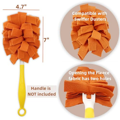 6 Layer Fleece Duster Refills for Swiffer Hand Duster, Zero Waste, Reusable and Washable Replacement Dusters for Cleaning Ceiling Fan Hardwoods (6 Pack-Multicolour-B)
