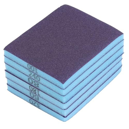 6Pcs Diamond Sand Scrubbing Pot Bottom Polishing Sponge Sand Block 60-320 Grit Reusable Metal Wood Polishing Tool