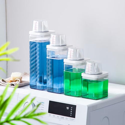 Multi-Purpose Liquid Dispenser - Spill-Proof Silicone Seal for Fabric Softener, Dish Soap & Laundry Storage (S) - color: S