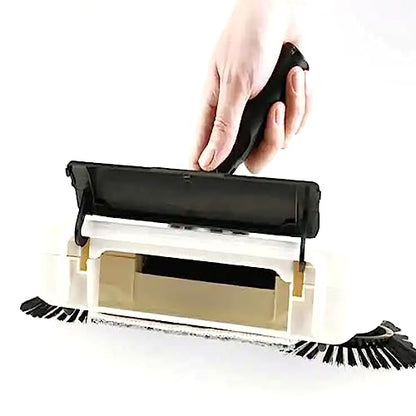 ERICAT Hand Push Floor Sweeper, Lazy Sweeper Machine with Handle, 90° Rotating Cleaning Sweeper, Low Noise and Non-Electric,Removable Waste Chute and Easy to Operate, for Home Office Carpet Cleaning