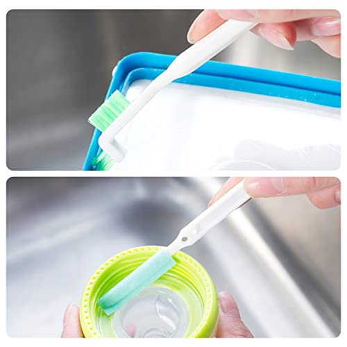 8Pcs Small Crevice Cleaning Brushes for Toilet Corner Tiny Window Door Track Groove Gap Cleaning Scrub Brush Set with Long Handle Detail Cleansing Brushes Home Kitchen Tools(8-Piece Set)