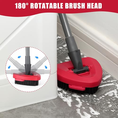 2 Pack Scrub Brush Replacement Head for O Cedar 2-Tanks RinsClean System, Spin Mop Replace Head Base, Shower Floor Scrubber, Hard Bristle Cleaning Brush for Bathroom Kitchen Wall Tile - size: 2-Tank Scrub Brush (2pcs)