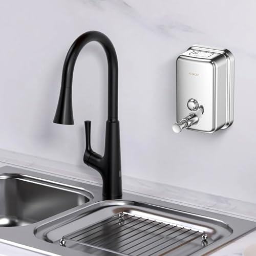 AIKE Polished Stainless Steel Wall Mount Pump Soap Dispenser Polished 17 fl.oz. AK1001 - size: 17 fl.oz.