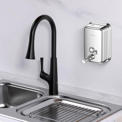 AIKE Polished Stainless Steel Wall Mount Pump Soap Dispenser Polished 17 fl.oz. AK1001 - size: 17 fl.oz.