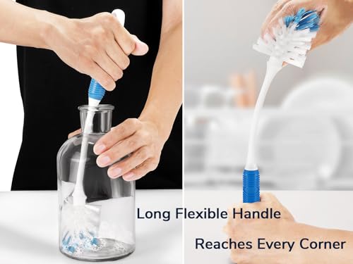 Bottle Brush Cleaner, Long Water Bottle Brush for Tumblers, Cups, Glassware & Baby Bottles, 3 Pack - color: 3 Pack