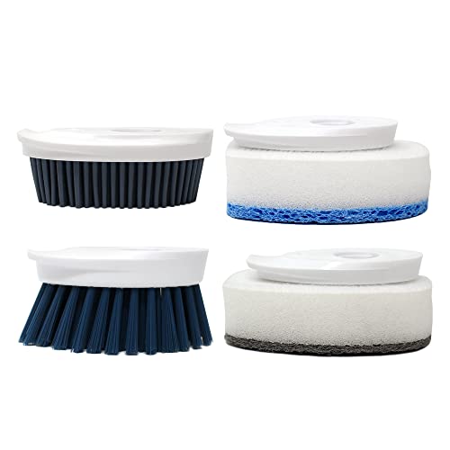 CBC Crown Soap Dispensing Dishwashing Brush with 4 Scrub Brush Heads & Extra Refill Set - style: Refill Brush Only