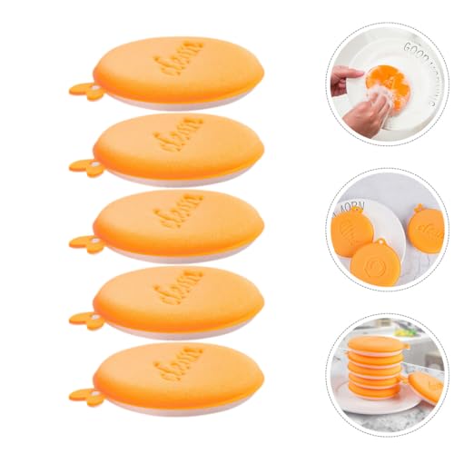 BESPORTBLE 5pcs Kitchen Cleaning Sponge Set, Dual-Sided Non-Oil Stain Dishwasher Scrub Sponges for Dishes and Pots, Compact Household Effective Cleaning Pads for Kitchen Use