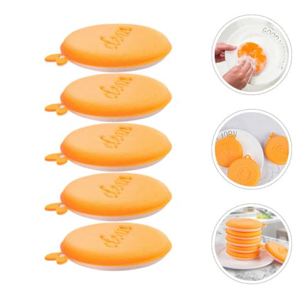 BESPORTBLE 5pcs Kitchen Cleaning Sponge Set, Dual-Sided Non-Oil Stain Dishwasher Scrub Sponges for Dishes and Pots, Compact Household Effective Cleaning Pads for Kitchen Use