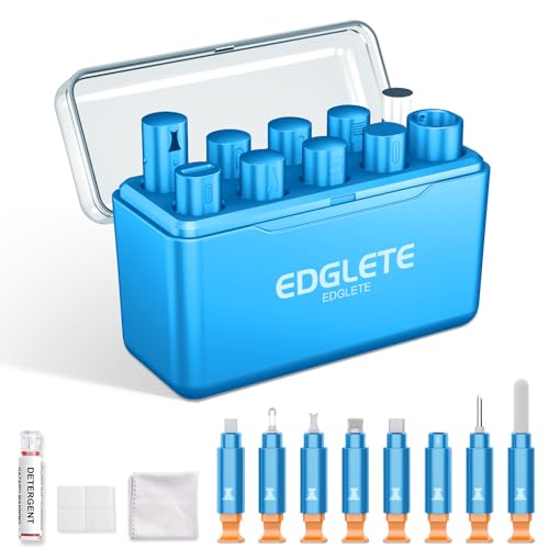 iPhone Cleaning Kit iPhone Cleaner, Phone Charging Port Cleaning, Cell Phone Repair Restore Tool for AirPod pro and iPad, Lightning Charger Cables Speaker Cleaner for Electronic Devices, Sky Blue - color: Sky Blue