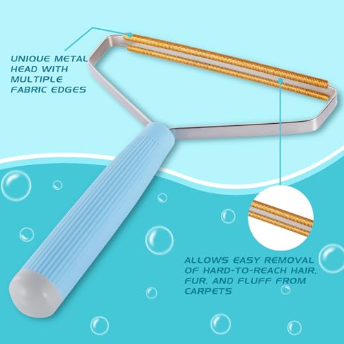 Small Pet Hair Remover, Dog Cat Hair Brush for Shedding,Reusable Clothes Fuzz Cleaner, Portable Lint Roller, Carpet Scraper Rake, Pet Fur Shaver for Pet Bed Car Mat Couch Rug Pet Towers