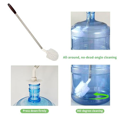 2-Pack Bucket Brush, Bottle Brush for Cleaning Extra Long Bottles, Gallon Jug Cleaner, Water Bottle Cleaner.