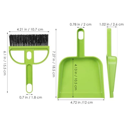DECHOUS 6 Pack Mini Broom and Dustpan Set Desktop Cleaning Brush Set with Soft Bristles and Pointed Bristles for Desk Keyboard Windowsill Counter Home Office Sweeping Tools