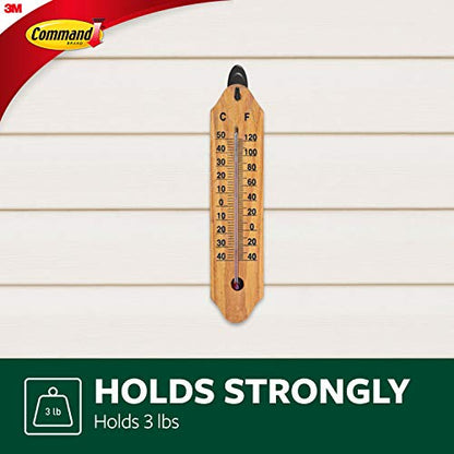 Command Hooks, Black, 3 lb Capacity | Outdoor | Water-Resistant Strips | 2-Hooks 4-Strips | Damage-Free - size: Medium (Pack of 2), style: Outdoor Hooks