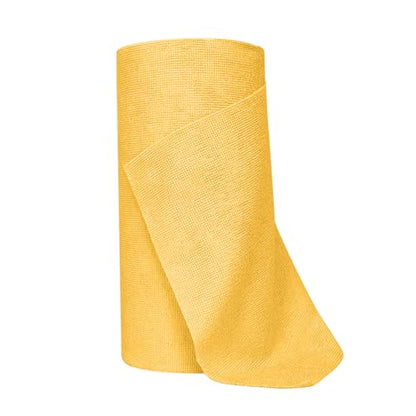 50PCS Microfiber Towel Roll, 12×11.6 inch Washable Tear Away Cleaning Cloth, Reusable Ultra Absorbent Rags Scratch Free Quick Drying Towel Roll, Lint-Free Cloth for Car (Yellow) - color: Yellow