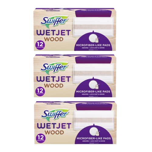 Swiffer WetJet Wood Mopping Pad Refill - 12ct (Pack of 3) - size: 12 Count (Pack of 3)