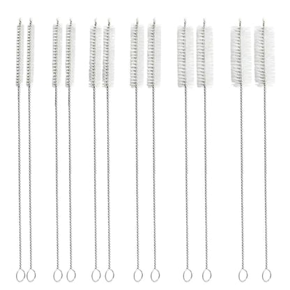 12-Pack Long Straw Cleaner Brush, Extra Long 12 Inch Cleaning Brushes with 6 8 10 12 15 20mm Wide Bristle Head, Flexible Straw Brush Set for Tumblers and Water Bottles