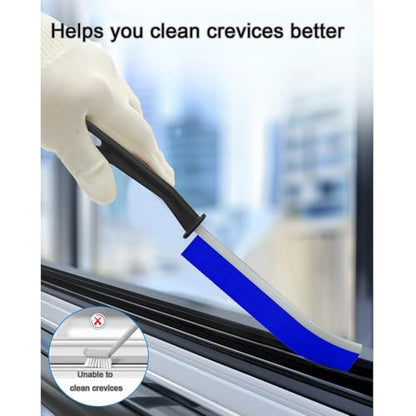 Crevice Cleaning Brush, Multifunctional Gap Cleaning Brush Tools with Hard Nylon Bristles, Ideal for Bathroom, Kitchen, Sink, Window, Black 6Pack