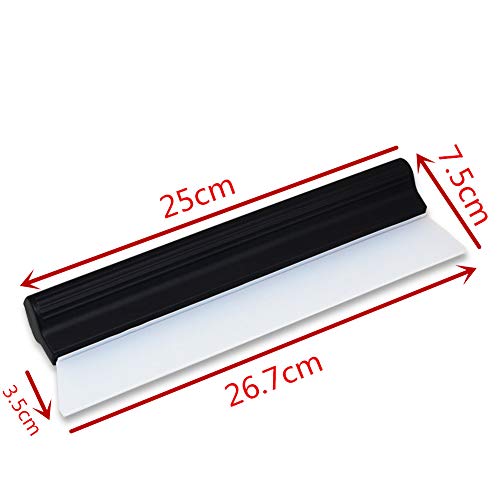EatingBiting 10.5" Professional Automotive Squeegee Silicone Water Blade Car & Home Use Quick Dry Window Shower Glass Squeegee Dual Silicon Blades, T-bar Cleaning Water Squeegee Blades for Cars, Truck