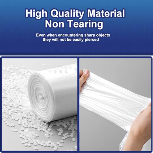 OKKEAI Small Trash Bags -1.2 Gallon Garbage Bags 5 Liter Trash Bags Wastebasket Liners for Bathroom,Office,Translucent,120 Counts Fit 5L 1.2,1.5,2Gal - style: 5L-120Bags- White