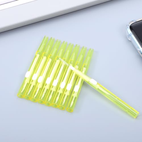 10Pcs Cell Phone Cleaning Kit, Dual Head Anti-Clogging Nylon Brushes Hook Cleaner, Multifunction Mini Cleaning Kits for 17 Pro Max Charging Port, Speaker, Earphone, Tablet, Camera, Keyboard, Yellow