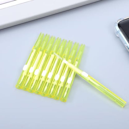 10Pcs Cell Phone Cleaning Kit, Dual Head Anti-Clogging Nylon Brushes Hook Cleaner, Multifunction Mini Cleaning Kits for 17 Pro Max Charging Port, Speaker, Earphone, Tablet, Camera, Keyboard, Yellow