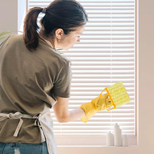 Blind Cleaner Duster Tool,2025 Upgrade Detachable Window Blind Cleaner Tool,7 Fingers Dusting Cleaner Mini Blind Duster Brush for Wood Blinds Air Conditioner Vents Fans Car Vents Cleaning (Green) - color: Green