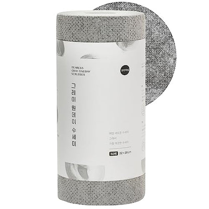 DEARCUS One Day Scrubber Disposable Dishcloth Sheets – Odor-Free Lint-Free Non-Scratch Melt-Blown PP Cleaning Cloths for Dishes, Cookware, Cooktop & Bathroom | Gray, 1 Pack 60 Sheets (~2 Month Supply) - style: 1 Pack 60 Sheets